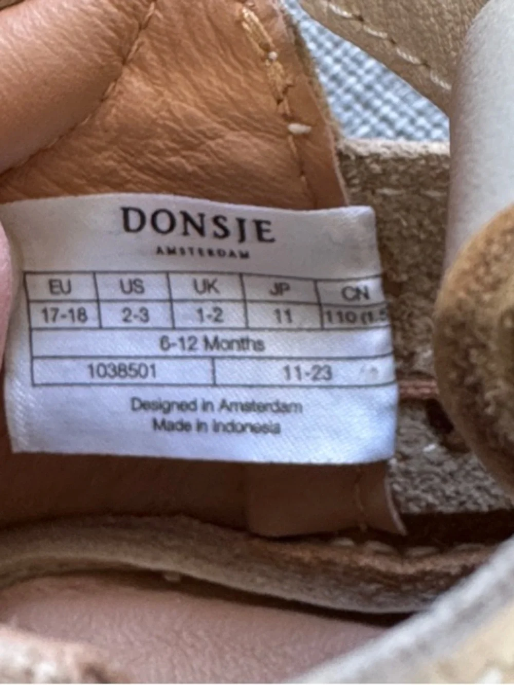 Donsje Amsterdam Blueberry Pie Leather Baby Girl Pre Walker Shoes 6-12 months